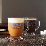 Clear Glass Coffee Mugs with Handle