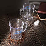 Clear Glass Coffee Mugs with Handle