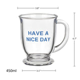 Clear Glass Coffee Mugs with Handle