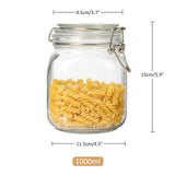 Airtight Glass Canister with Clip-top Lids