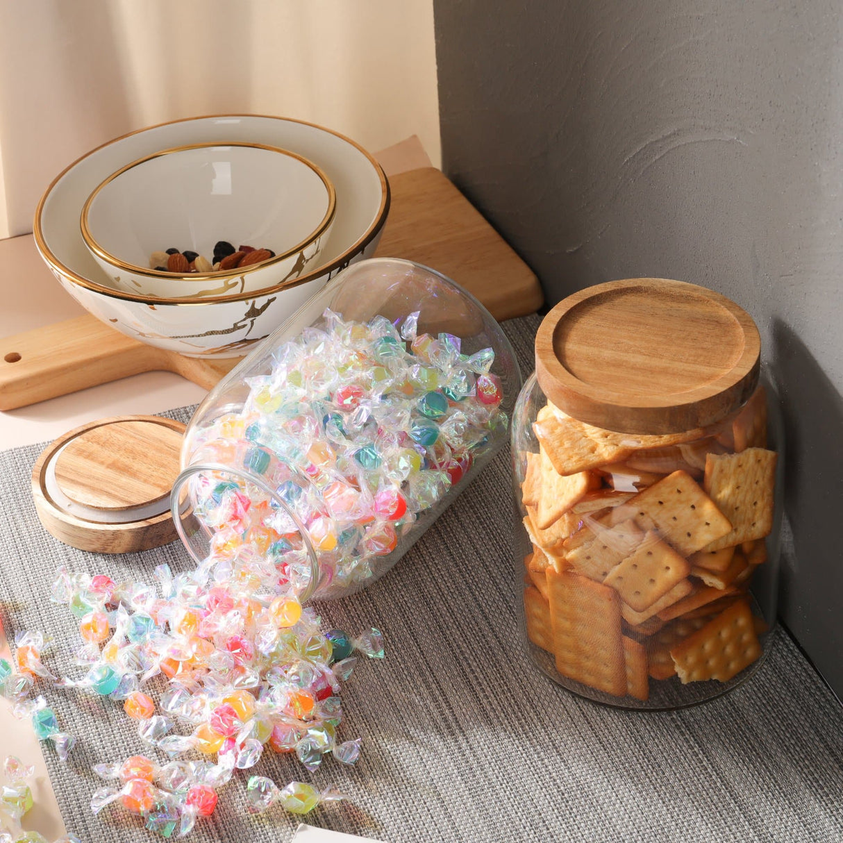 Kitchen Cereal Glass Storage Jars