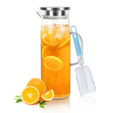 Cylindrical Heat Resistant Glass Pitcher