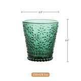 Vintage Green Glass Tumbler Set