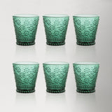 Vintage Green Glass Tumbler Set