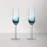 Hand Blown Blue Wine Glasses