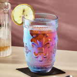 Iridescent Flower Embossed Drinking Glasses