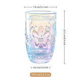 Iridescent Flower Embossed Drinking Glasses