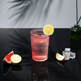 Pink Retro Relief Drinking Glasses