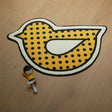 Yellow Dot Bird Bath Mat