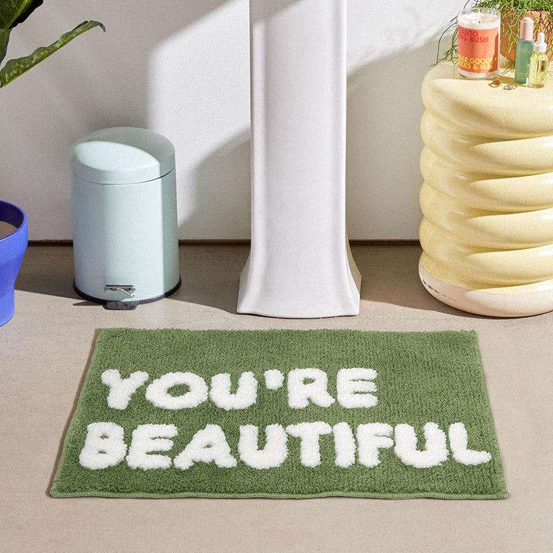 You Are Beautiful Bathroom Mat, 40x60cm