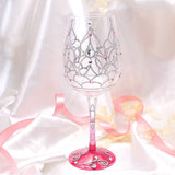 Hand-painted Princess Crown Wine Glass