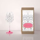 Hand-painted Princess Crown Wine Glass