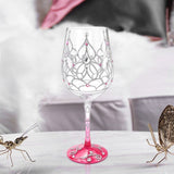 Hand-painted Princess Crown Wine Glass