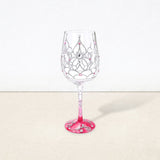 Hand-painted Princess Crown Wine Glass