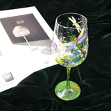 Hand-painted Flowers Wine Glass