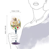 Hand-painted Retired Life Wine Glass