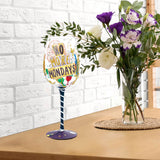 Hand-painted Retired Life Wine Glass