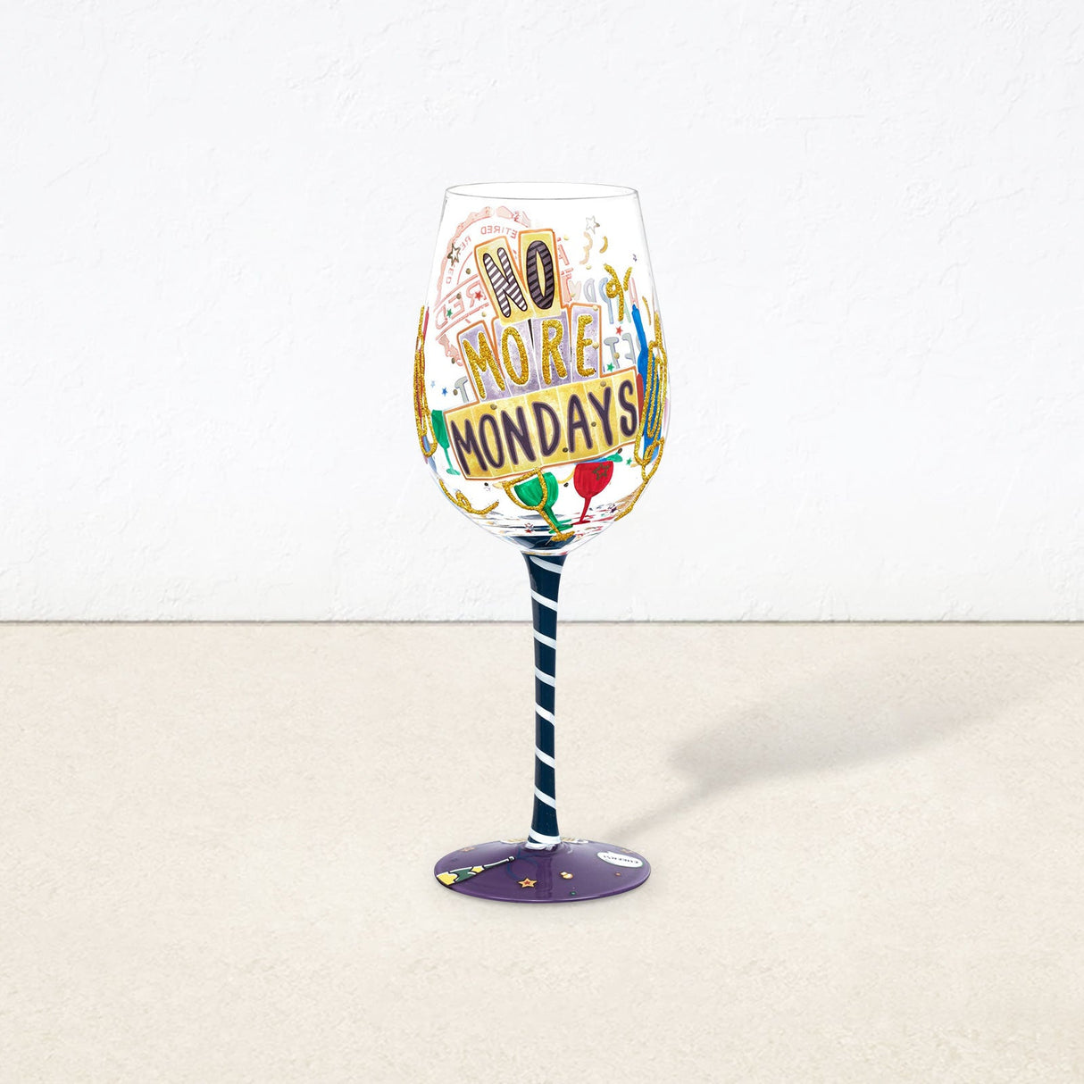 Hand-painted Retired Life Wine Glass