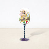 Hand-painted Retired Life Wine Glass