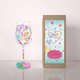 Hand-painted Inspirational Wine Glass