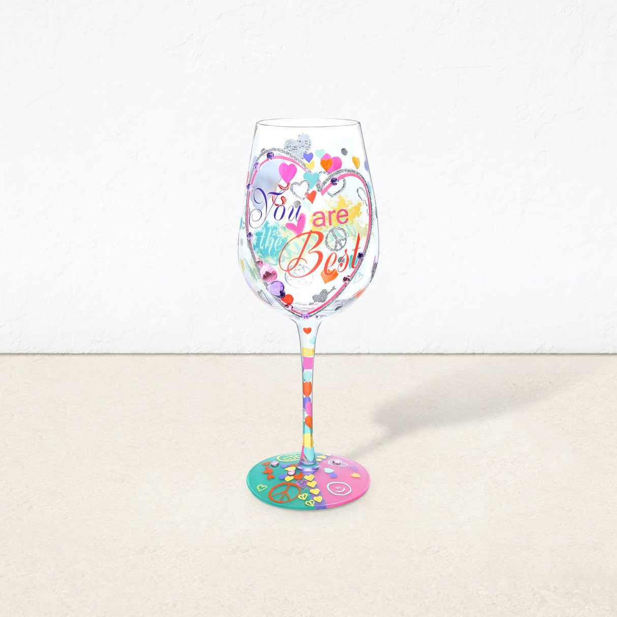 Hand-painted Inspirational Wine Glass