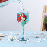 Hand-painted Pricess Mermaid Wine Glass