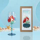 Hand-painted Pricess Mermaid Wine Glass