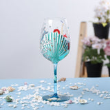 Hand-painted Pricess Mermaid Wine Glass