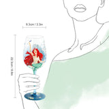 Hand-painted Pricess Mermaid Wine Glass