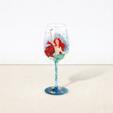 Hand-painted Pricess Mermaid Wine Glass