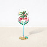 Hand-painted Flamingo Wine Glass