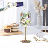 Hand-painted Grape Vine Wine Glass