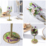 Hand-painted Grape Vine Wine Glass