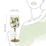 Hand-painted Grape Vine Wine Glass