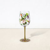 Hand-painted Grape Vine Wine Glass