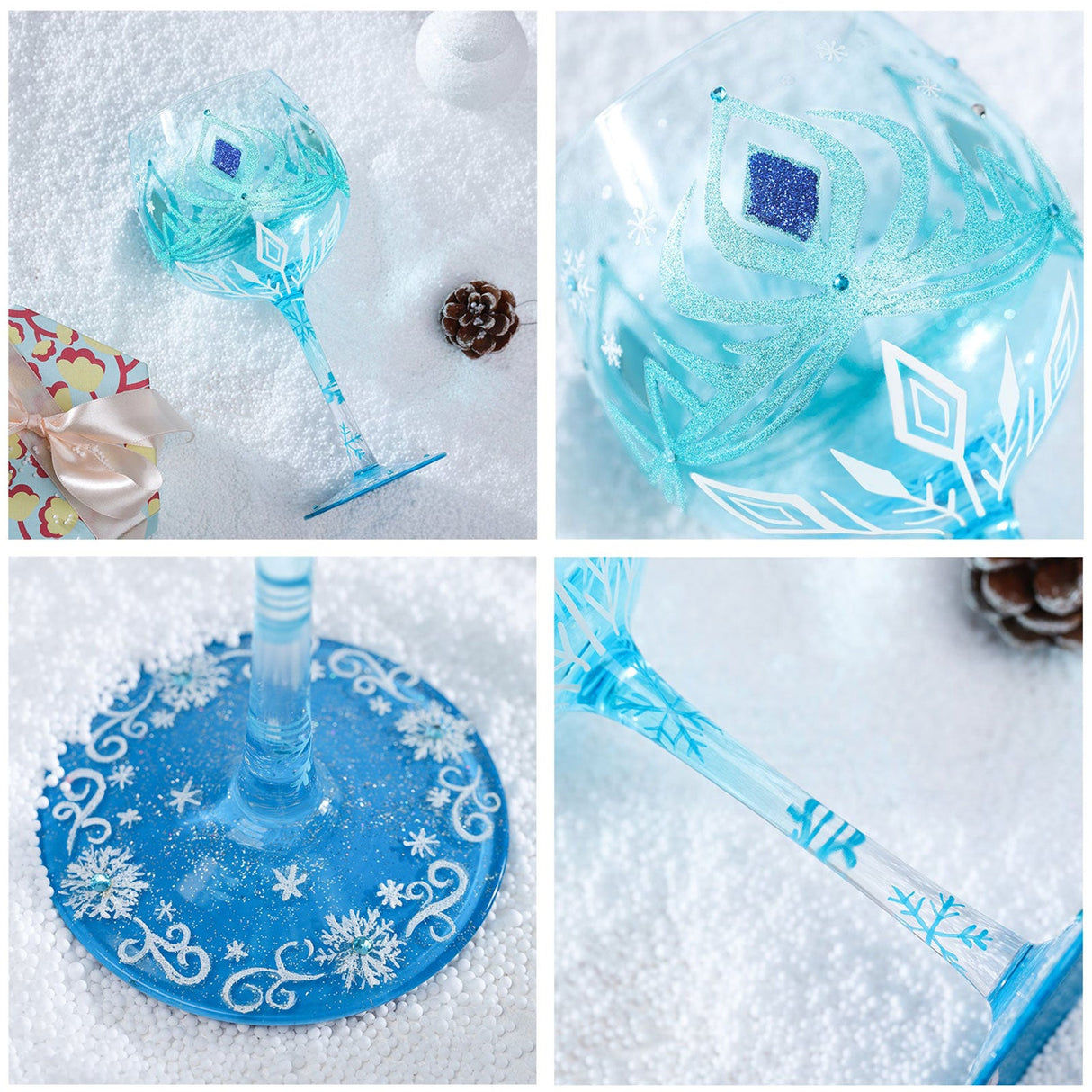 Hand-painted Ice World Balloon Glasses