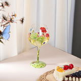 Hand-painted Flowers Balloon Glasses