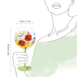 Hand-painted Flowers Balloon Glasses