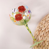 Hand-painted Flowers Balloon Glasses