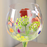 Hand-painted Flowers Balloon Glasses