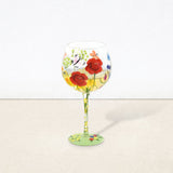 Hand-painted Flowers Balloon Glasses