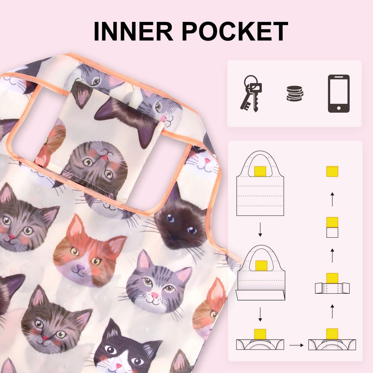 Cute Cat Grocery Bags