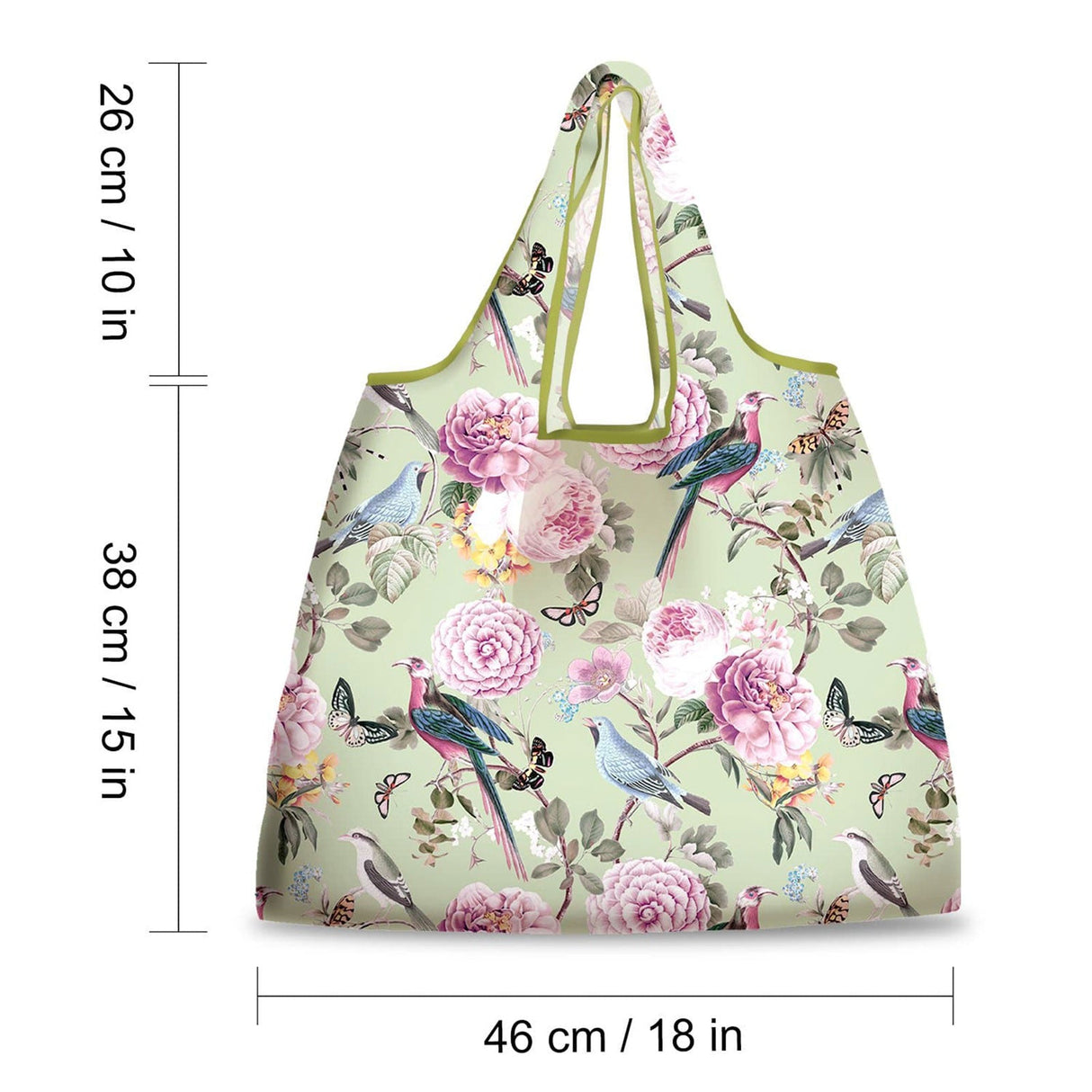 Peony Bird Grocery Bags