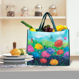 Colorful Flowers Grocery Bags