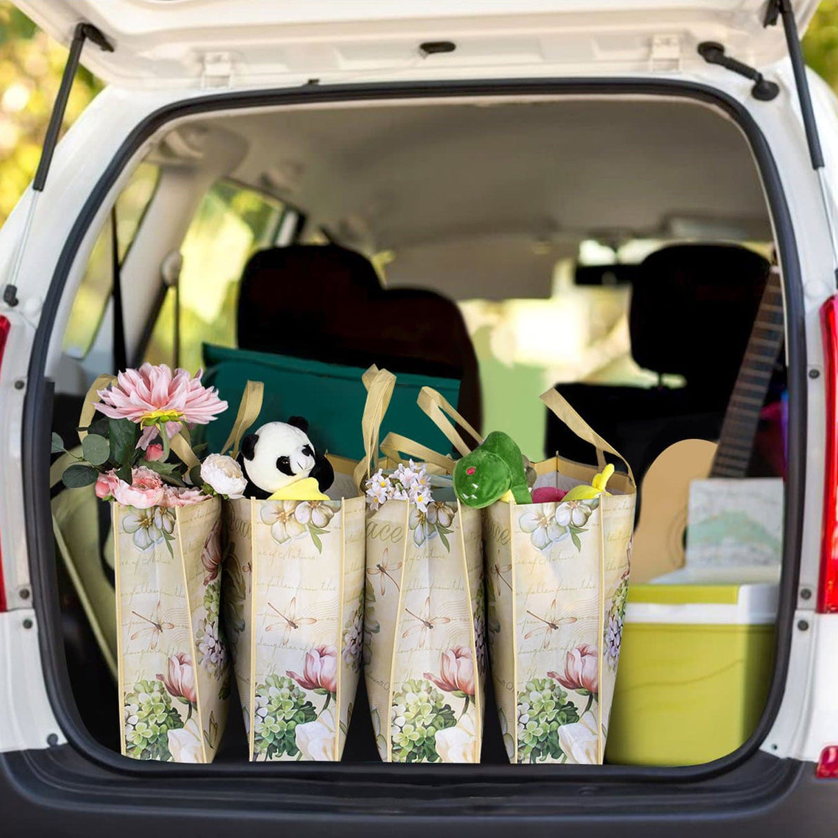 Retro Flower Tote Bag