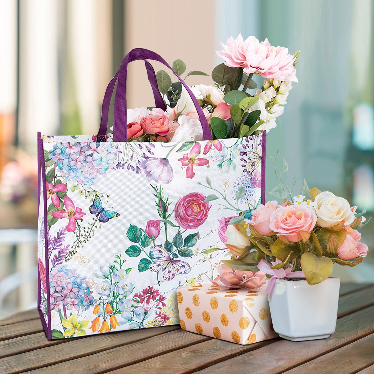 Floral Grocery Bags