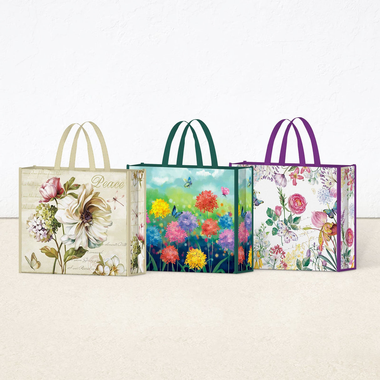 Floral Grocery Bags