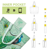 Green Peacock Tote Bag