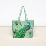 Green Peacock Tote Bag