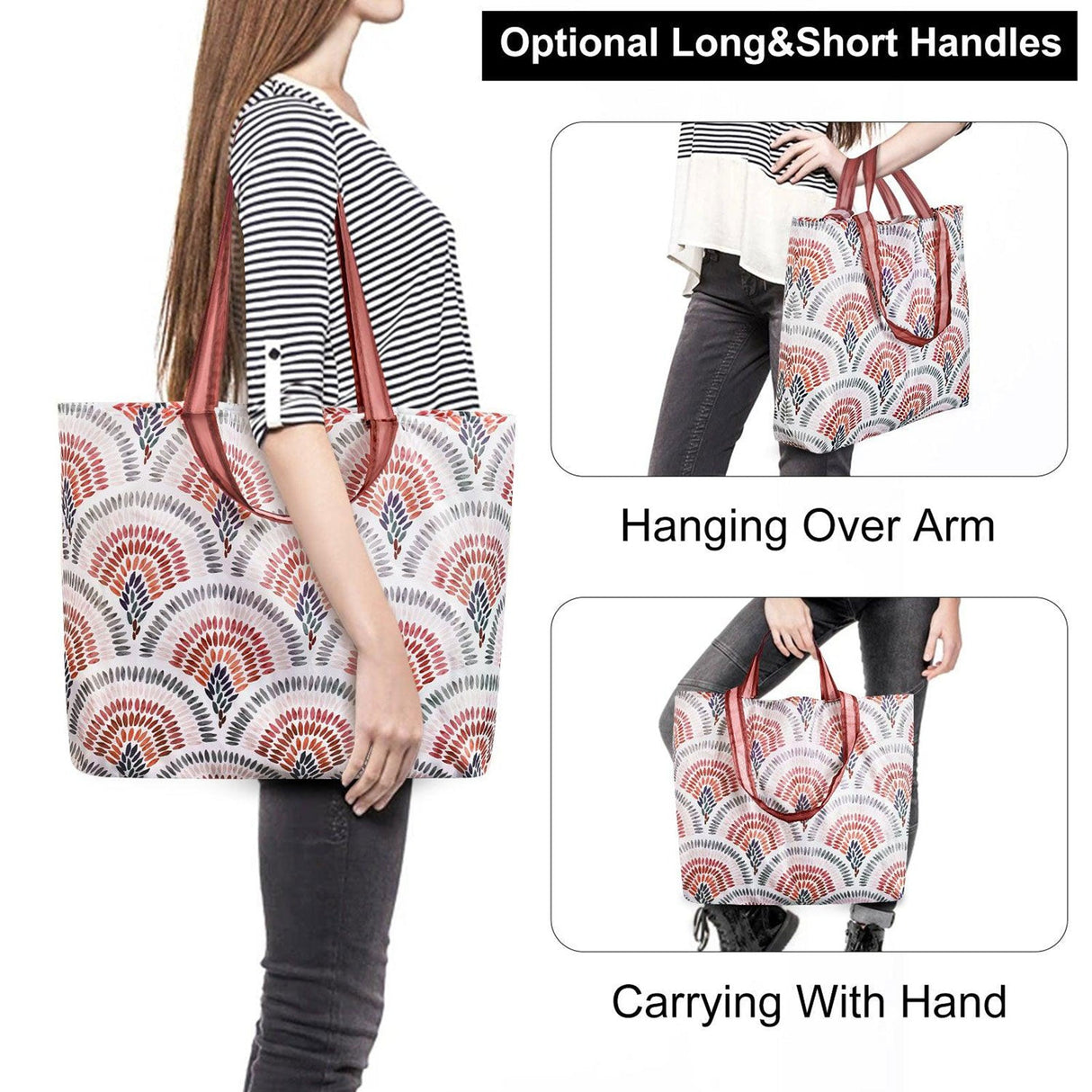 Retro Pattern Foldable Tote Bags